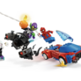 Spider-Manovo závodní auto a Venom Zelený goblin3