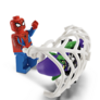 Spider-Manovo závodní auto a Venom Zelený goblin5