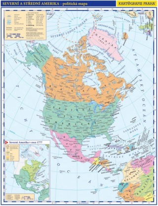 Severní a střední Amerika – příruční politická mapa - neuveden