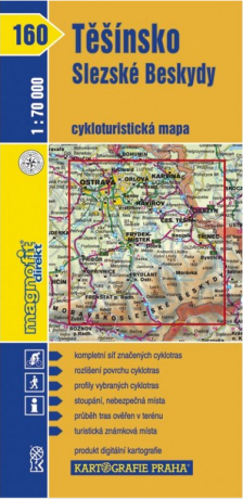 1: 70T(160)-Těšínsko, Slezské Beskydy (cyklomapa) - neuveden
