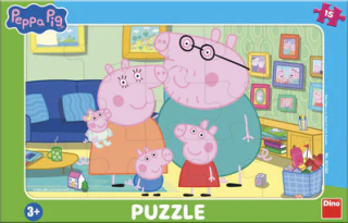 Deskové puzzle Peppa v obývacím pokoji 15 dílků (poškozené) - Neznámý