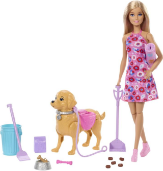 Barbie panenka s pejskem na procházce - 