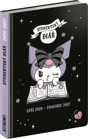 Studentský diář 2026/2027 Kuromi (září 2026 - prosinec 2027), 9,8 x 14,5 cm - 