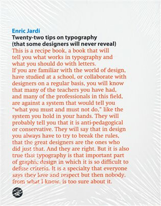 Twenty-Two Tips on Typography - Enric Jardí